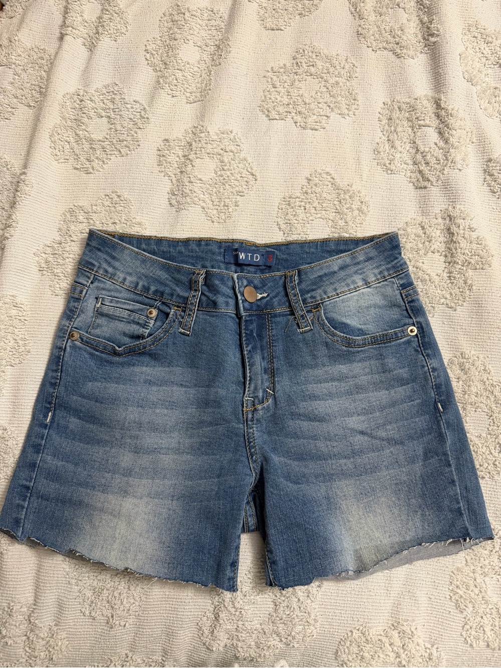 Blue Denim Women's Shorts - Classic Mid Wash